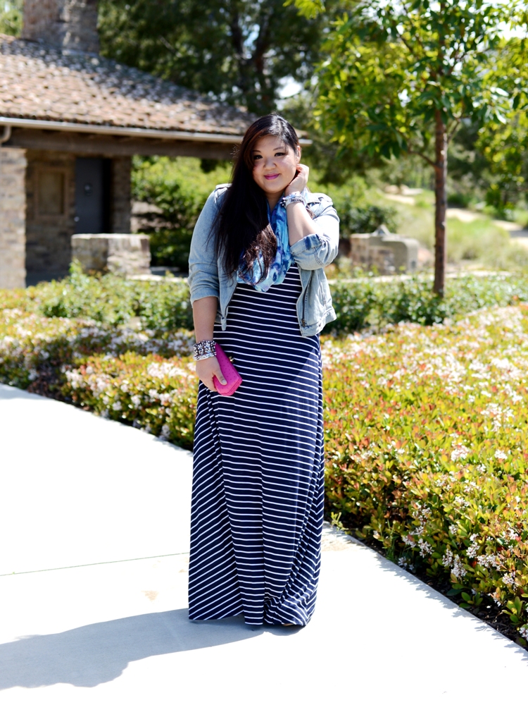 how to wear a maxi dress if you are short and curvy